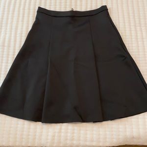 Black pleated neoprene-like J Brand skirt